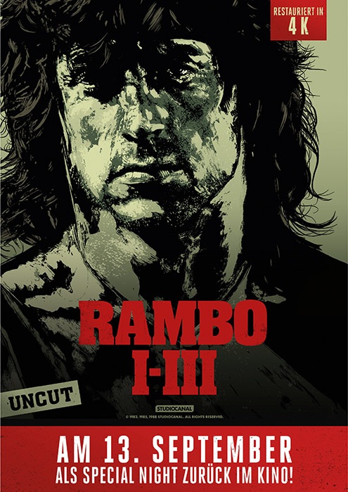 Filmplakat RAMBO I-III - Uncut - Digital Remastered